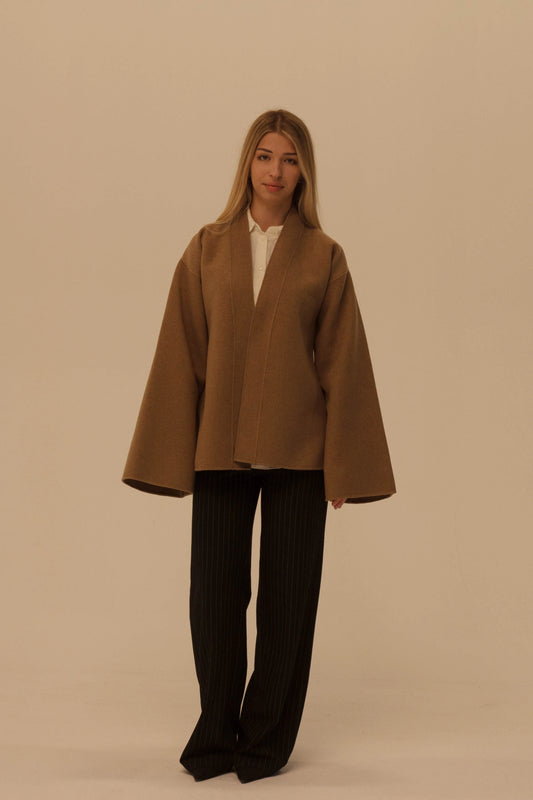 Wrap Cashmere Coat