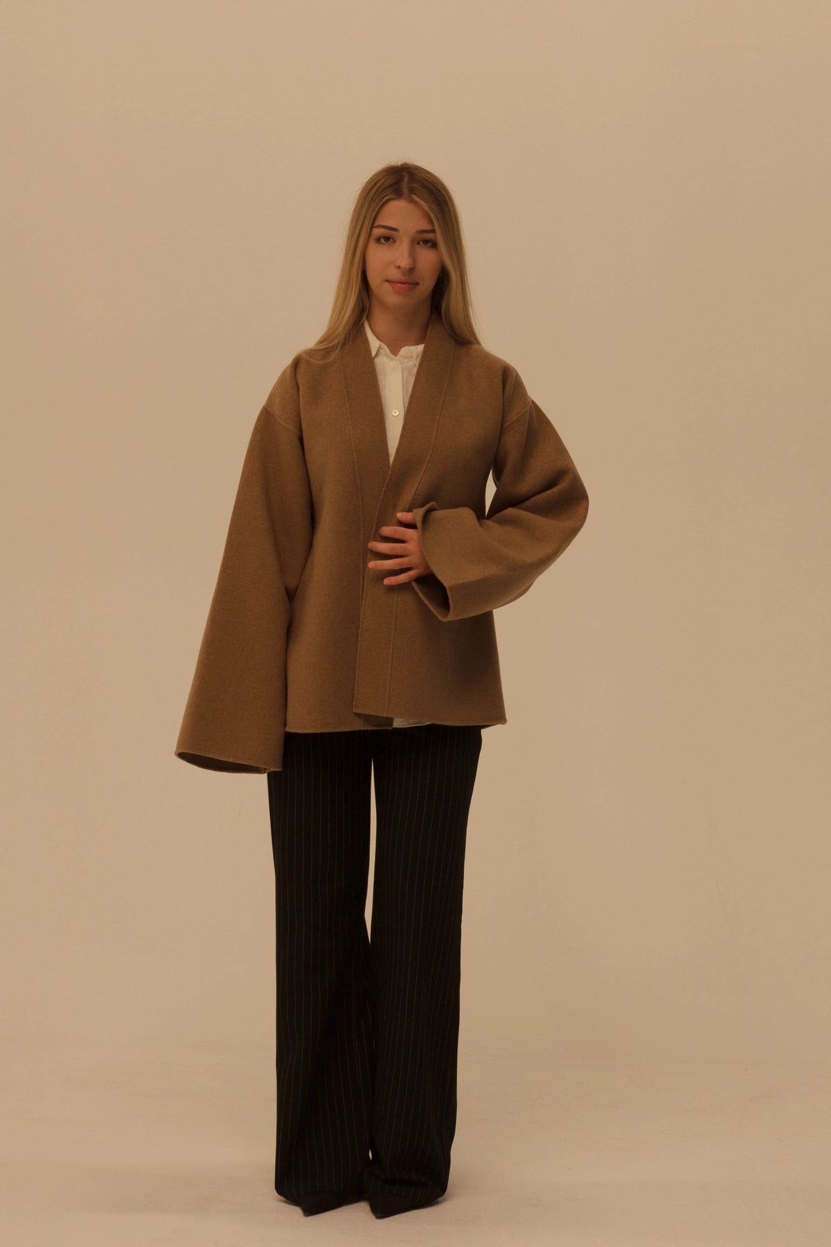 Wrap Cashmere Coat
