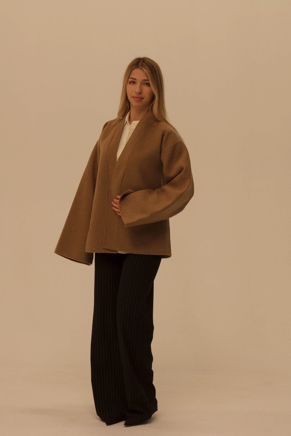 Wrap Cashmere Coat