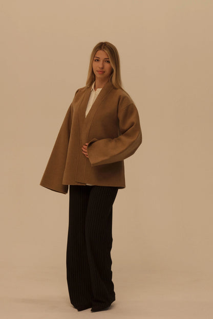Wrap Cashmere Coat