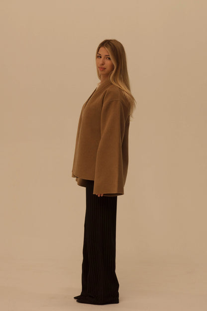 Wrap Cashmere Coat