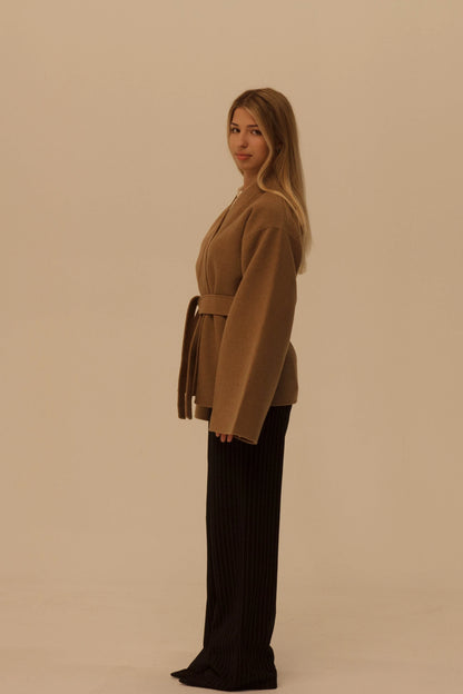 Wrap Cashmere Coat