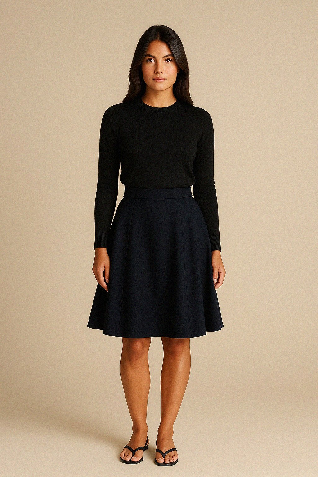 Midnight Wool Skirt