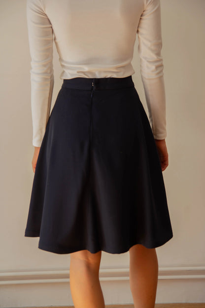 Midnight Wool Skirt