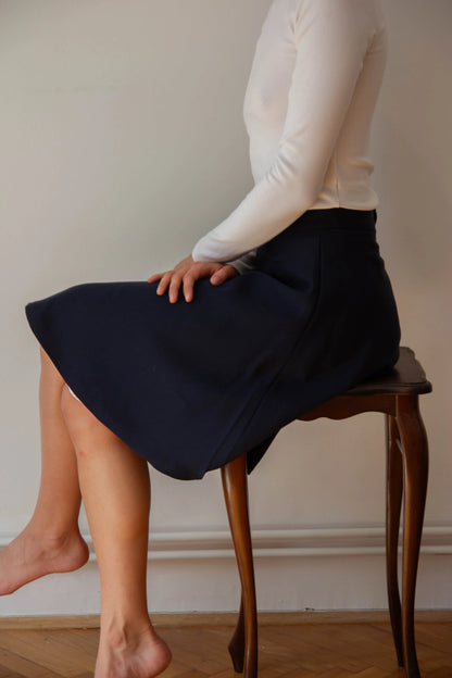 Midnight Wool Skirt