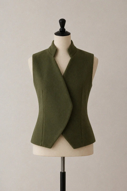 Olive Wool Vest