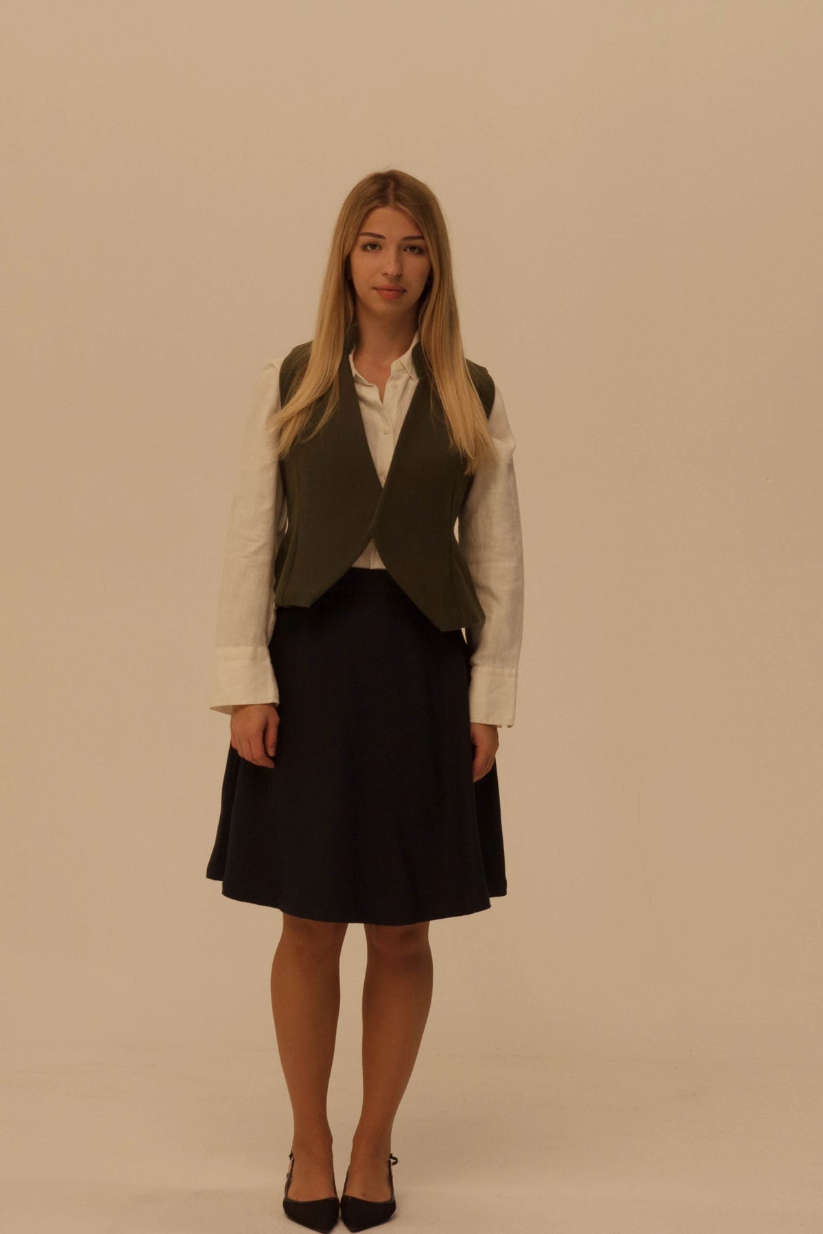 Olive Wool Vest