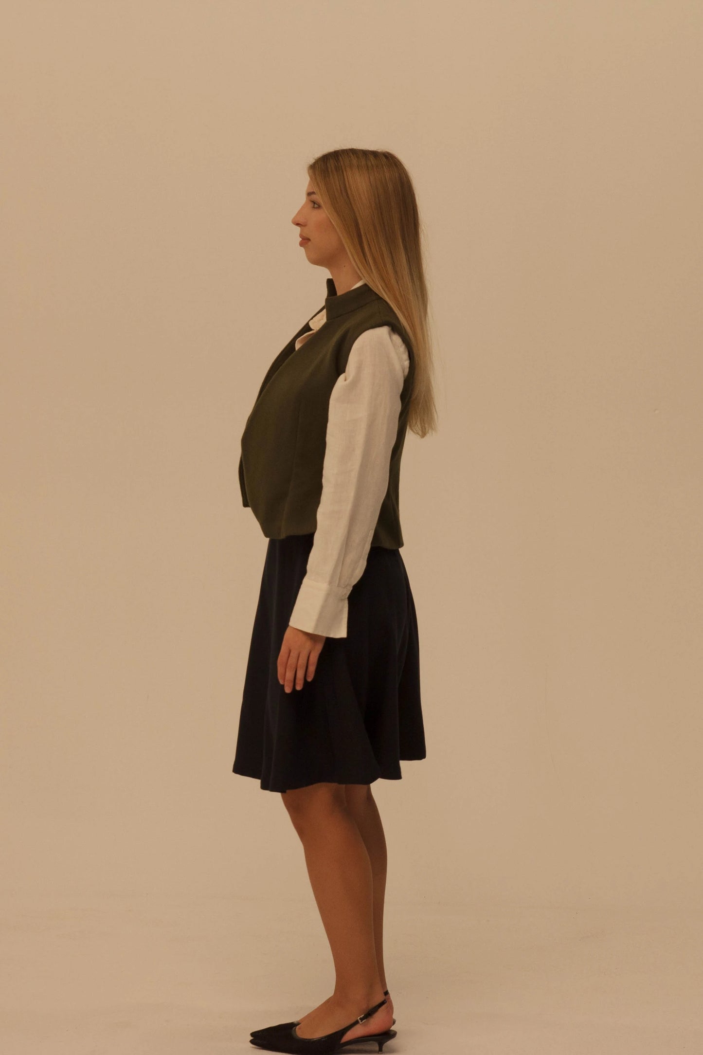 Olive Wool Vest