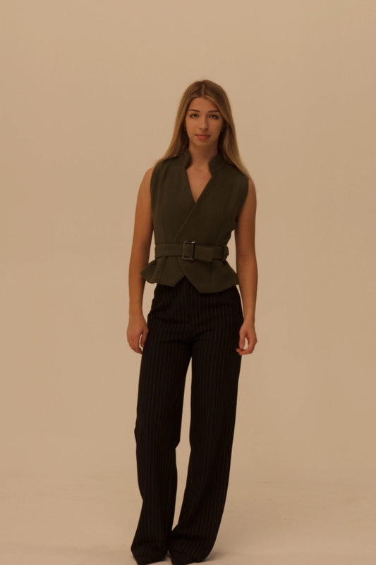 Olive Wool Vest