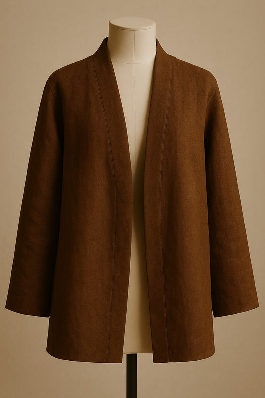 Timeless wool wrap coat with belt and clean lapel detail